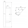 ANTABA POCHWYT UCHWYT INOX DO FURTKI DRZWI 45° 800MM 80CM NIERDZEWNY
