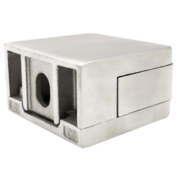 UCHWYT DO SZKŁA SZYBY BALUSTRADY INOX 45x45 płaski słupek z podporą