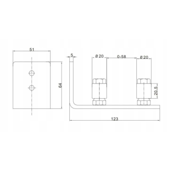 Prowadnik Dolny Do Drzwi Przesuwnych Barn Door Prowadnica Dolna Regulowany