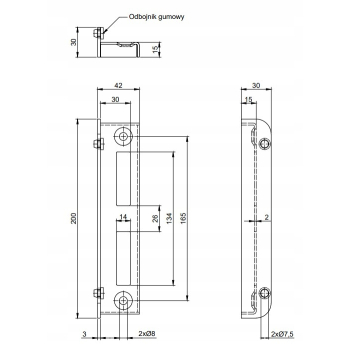 Zaczep Odbojnik Do Furtki Ograniczni Antracyt 7016