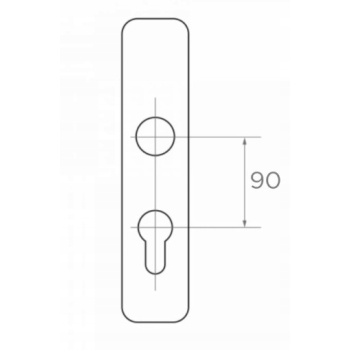 Gałko klamka do furtki bramy drzwi roz 90 ANTRACYT