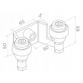 Uchwyt górny łapacz do bramy przesuwnej 60 mm
